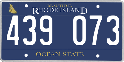 RI license plate 439073