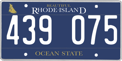 RI license plate 439075