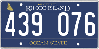 RI license plate 439076
