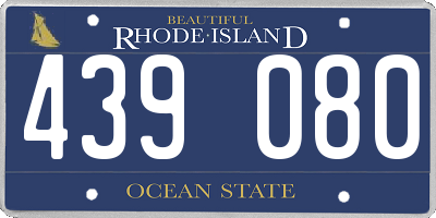 RI license plate 439080