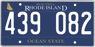 RI license plate 439082