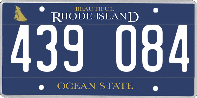 RI license plate 439084