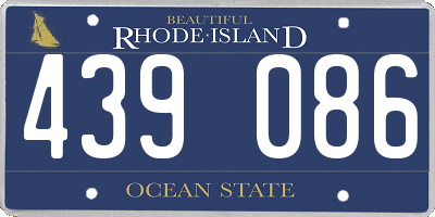 RI license plate 439086