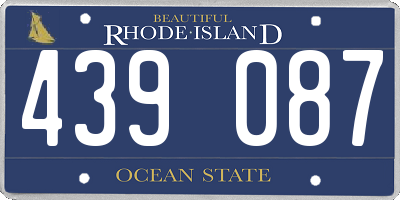 RI license plate 439087