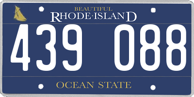 RI license plate 439088
