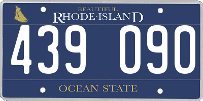 RI license plate 439090