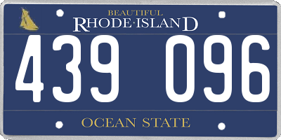RI license plate 439096