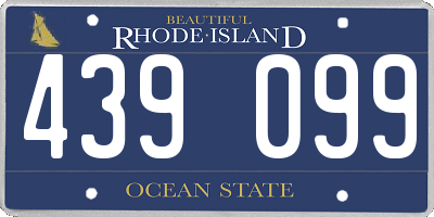 RI license plate 439099