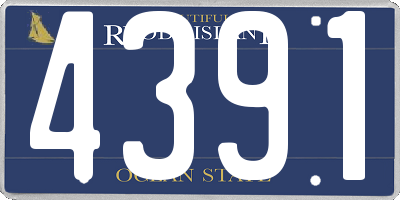 RI license plate 4391