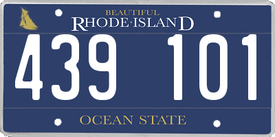 RI license plate 439101