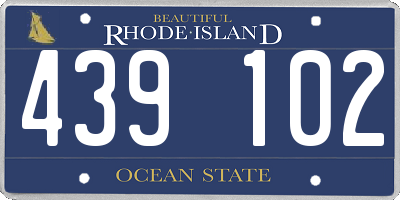 RI license plate 439102