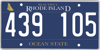 RI license plate 439105