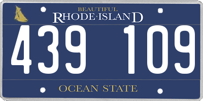 RI license plate 439109