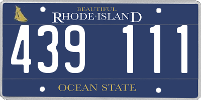 RI license plate 439111