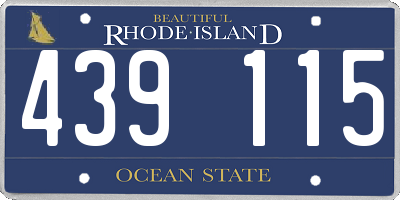 RI license plate 439115