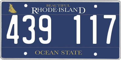 RI license plate 439117