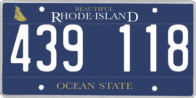 RI license plate 439118