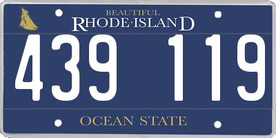 RI license plate 439119