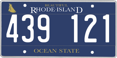 RI license plate 439121