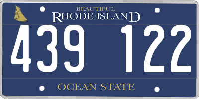 RI license plate 439122