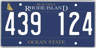 RI license plate 439124