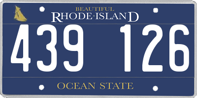 RI license plate 439126
