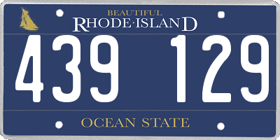 RI license plate 439129
