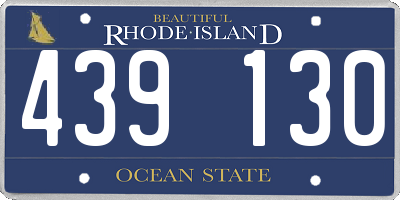 RI license plate 439130