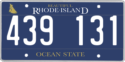 RI license plate 439131