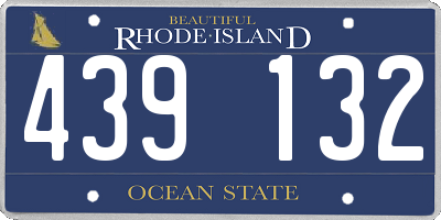 RI license plate 439132