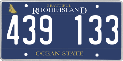 RI license plate 439133