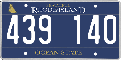 RI license plate 439140