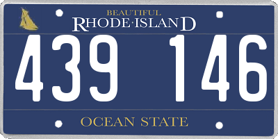 RI license plate 439146