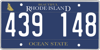 RI license plate 439148