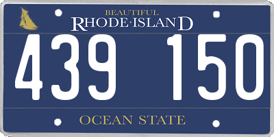 RI license plate 439150