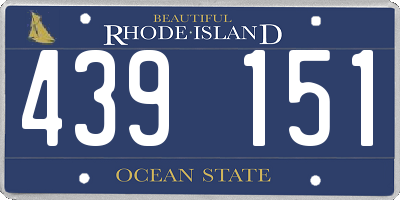 RI license plate 439151