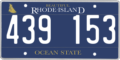 RI license plate 439153