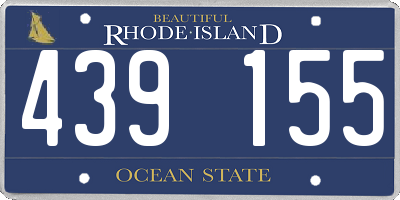 RI license plate 439155