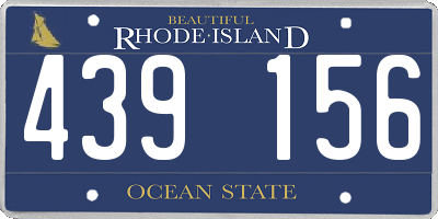RI license plate 439156