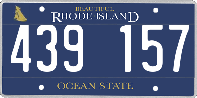 RI license plate 439157