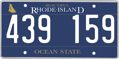 RI license plate 439159