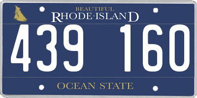 RI license plate 439160