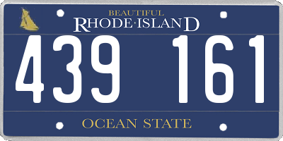 RI license plate 439161