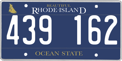 RI license plate 439162