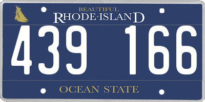 RI license plate 439166