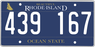 RI license plate 439167