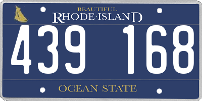RI license plate 439168