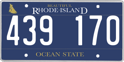 RI license plate 439170