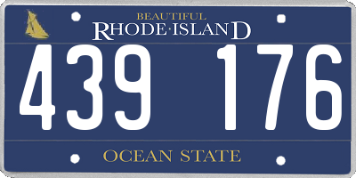 RI license plate 439176