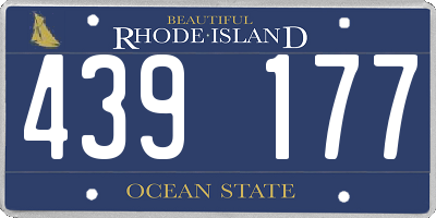 RI license plate 439177